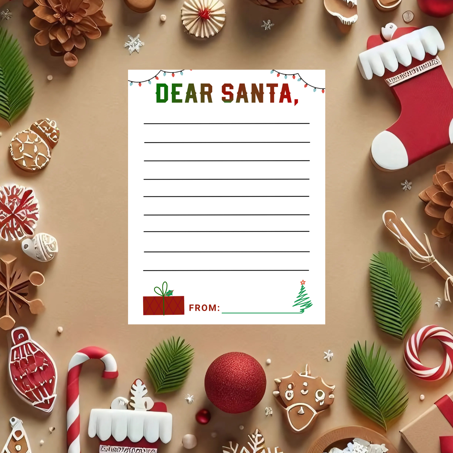 ￼ Dear Santa Christmas letter for kids ￼